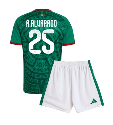 Mexiko Roberto Alvarado #25 Hemmaställ Barn VM 2026 Kortärmad (+ Korta byxor)